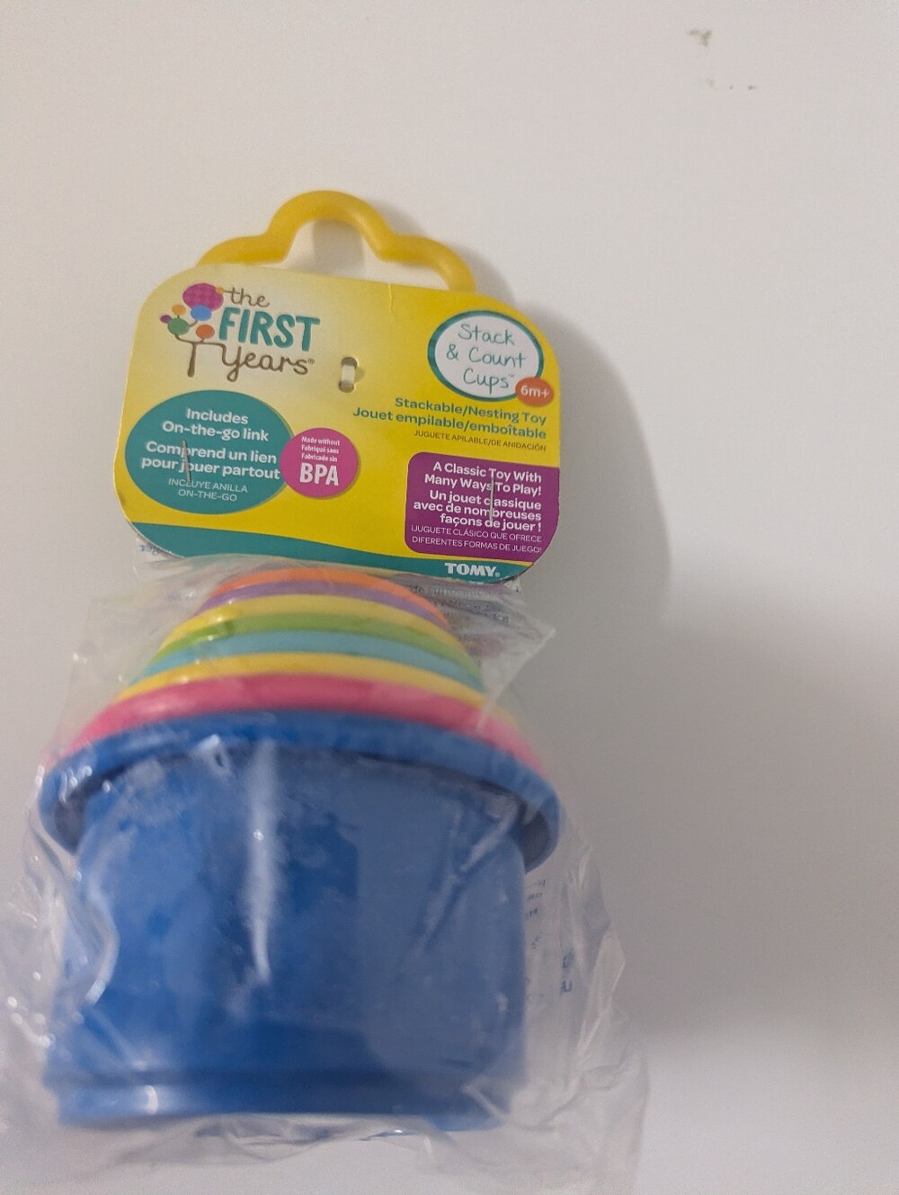 The First Years Stack & Count Cups - Multi Color With Free Beanie